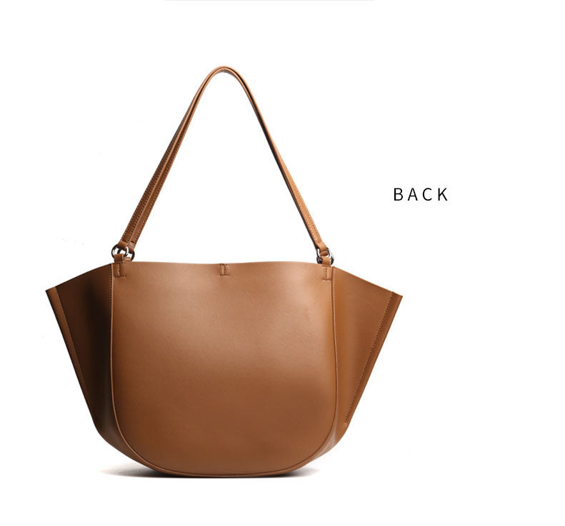 New leather women's bag niche child mother bag one shoulder messenger fashion simple large capacity bag