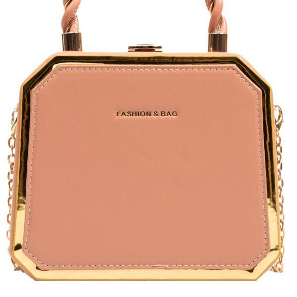 Fashionable small square bag stylish simple and exquisite chain crossbody bag