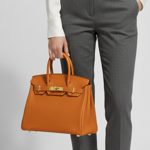 Litchi patterned handbag, single shoulder crossbody bag, women's bag